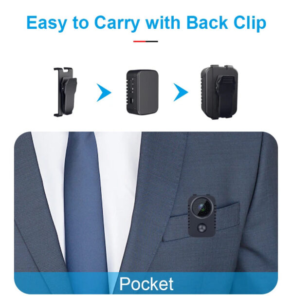 MD29 HD Mini Body Camera 1080P Security Pocket Cameras Motion Activated Small Nanny Cam for Cars Standby Espia Webcam 8H Working - Image 4