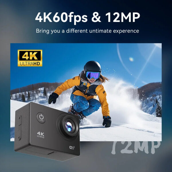 Null 4K Outdoor WiFi Action Camera Helmet Video Recording 4K/30FPS WiFi 2.0" 170DGPS 4X Zoom Underwater Waterproof Sports Camera - Image 2