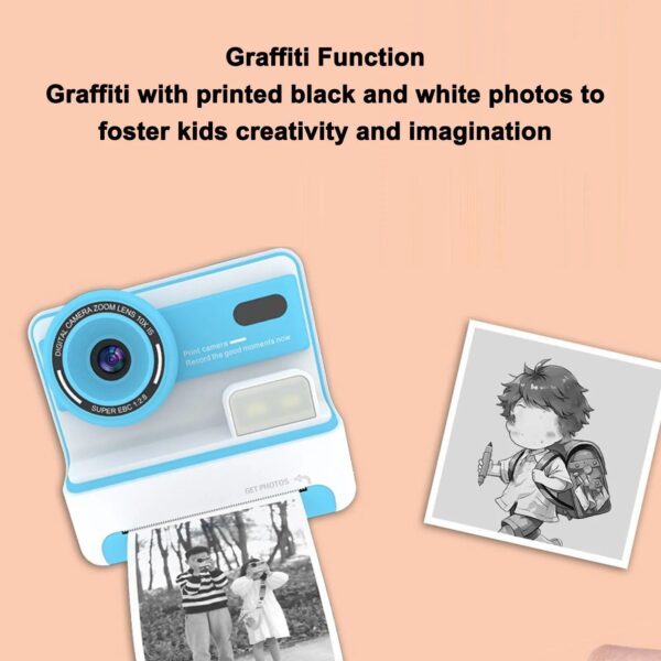 Print Camera 1080P HD 48MP Dual Lens 2.4 Inch  Screen Photo Video Camera 16X Digital Zoom Flash Timing Function Print Camera - Image 4