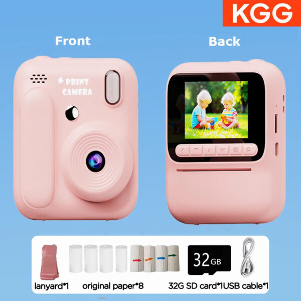 Color Printing Camera  Kids Instant Camera 32GB 1080P Thermal Print Digital Camera Print Photo Video Games Music Children Gift - Image 23