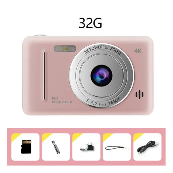4K Digital Camera 5000W Pixel Retro CCD Portable Card Camera Entry-level Camera Dual Camera Flash 50 Million Pixels Auto Focus - Image 12