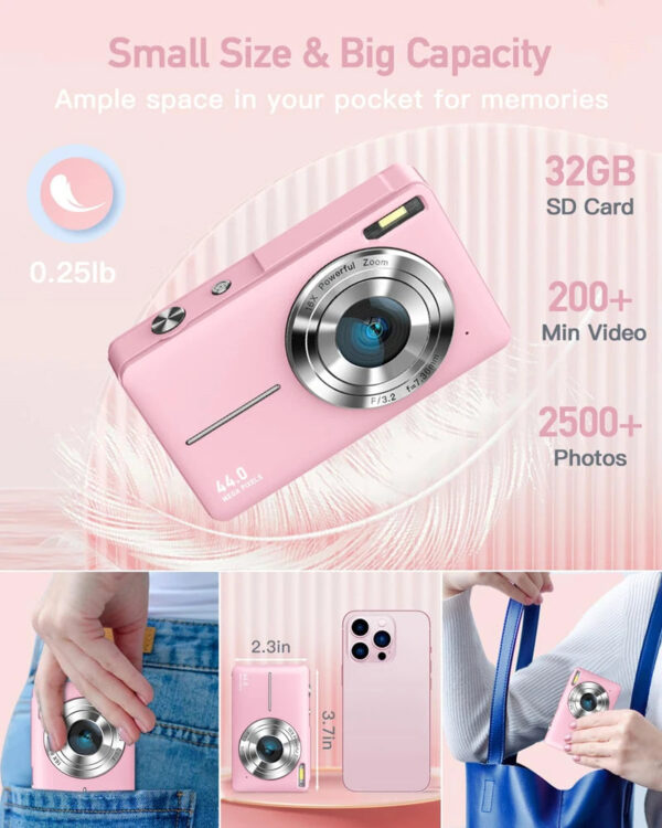 Xiaomi Digital Camera 44MP 50MP 16X Student Camera FHD 1080P Shoot Kids Camera with 32GB Card Anti-Shake Digital Video Camera - Image 4