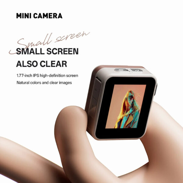 Kebidumei Mini Retro Camera With 64GB TF Card Card Reader Keychain 1080P HD Display Tiny Travel Cameras Digital Camera for Kids - Image 5