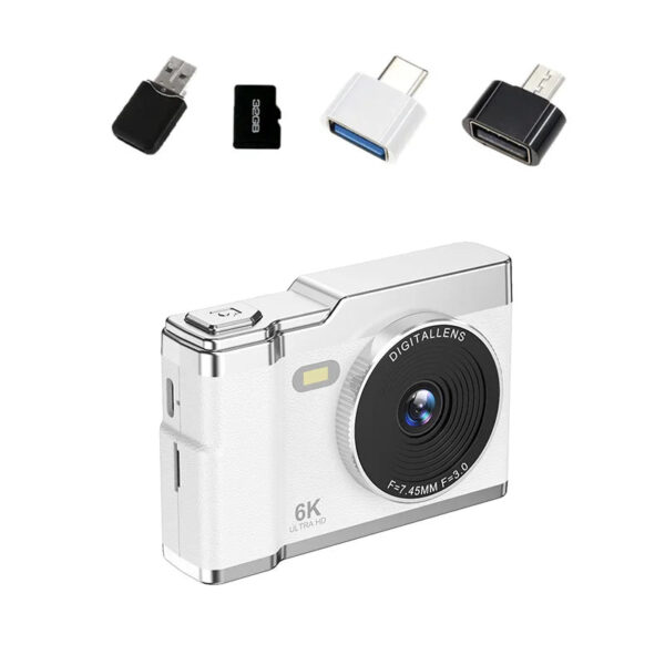 6K HD Digital Camera 2.4in IPS Display 8X Zoom 64MP Video Camera With Fill Light 4K Selfie Camera For Kids Students Teens 2025 - Image 11