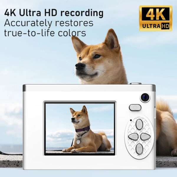 4K HD Digital Camera Dual Lens Photography Camera 2.4inch LCD CCD with Fill Light Camera Photo Video Camera for Travel Students - Image 4