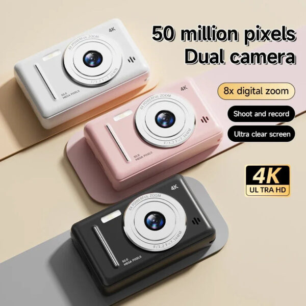 4K Digital Camera 5000W Pixel Retro CCD Portable Card Camera Entry-level Camera Dual Camera Flash 50 Million Pixels Auto Focus - Image 2