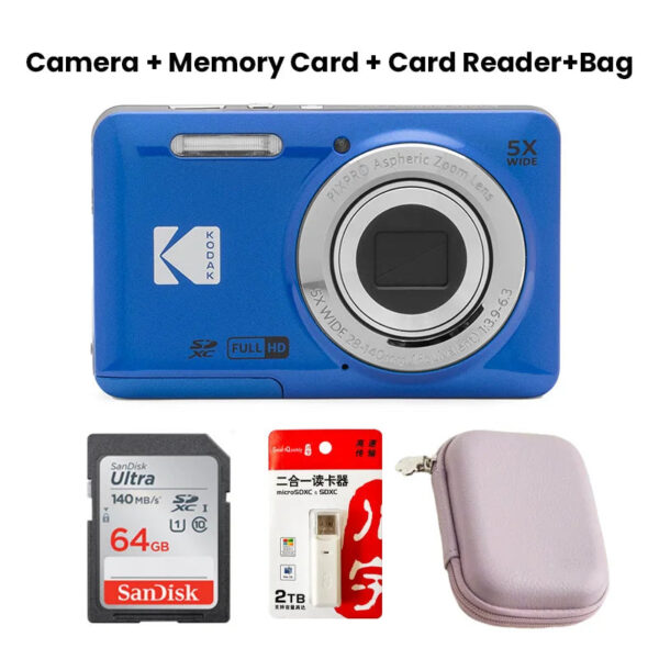KODAK PIXPRO FZ5 Black 16MP Digital Camera 5X Optical Zoom 28mm Wide Angle 1080P Full HD Video 2.7" LCD Vlogging Camera - Image 8