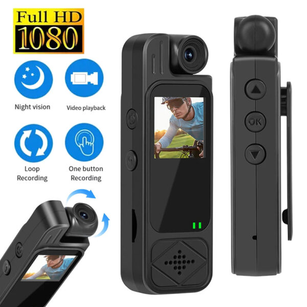 Portable HD 1080P Mini Camera Digital Video Recorder Worn Police Small Body Cam Infrared Night Vision Sports DV Camcorders - Image 2