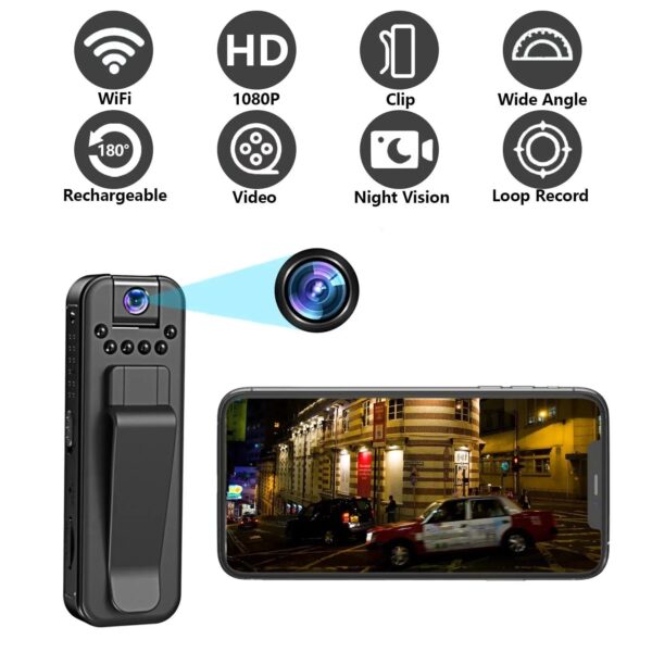 WIth Wifi 1080P Body Mini Camera Portable Small Digital Video Recorder Police BodyCam Infrared Night Vision Miniature Camcorder - Image 3