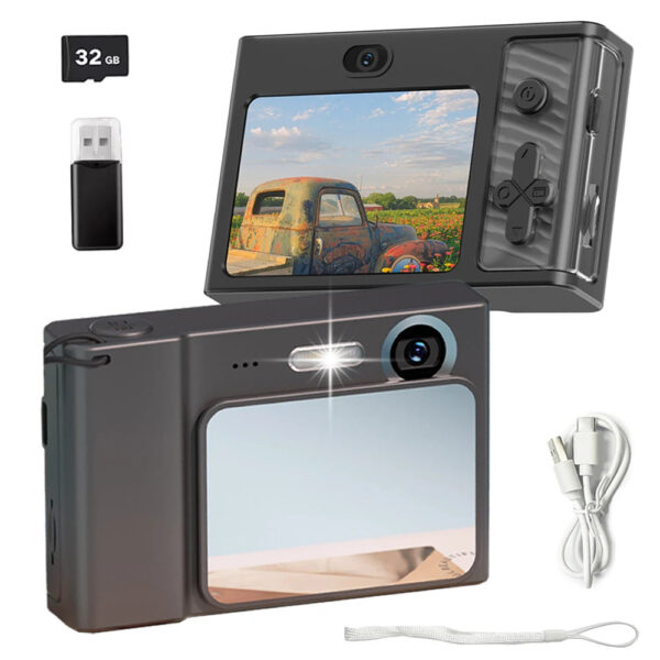 New 4K Digital Camera 1080P HD Travel Cameras 48Megapixels Cam for students Campus Selfie Entry-Level Photography Mini Retro CCD