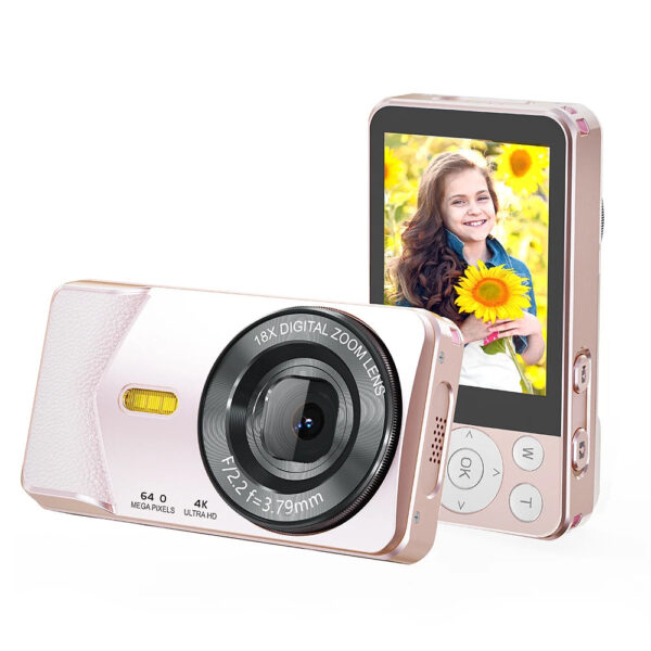 Vandlion A59 Digital Pocket Camera 4k Video Recording 2000mAh Long Time Recording 2.8 inch LCD Screen Camcorders for Gifts