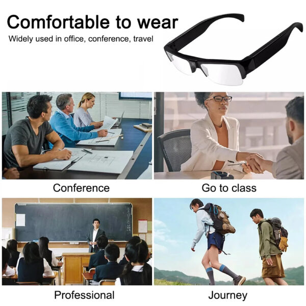 HD 1080P Mini Camera Glasses DVR Glasses Camera Sports Video Glasses Outdoor Glasses Camera Conference Process, Driving, etc. - Image 6