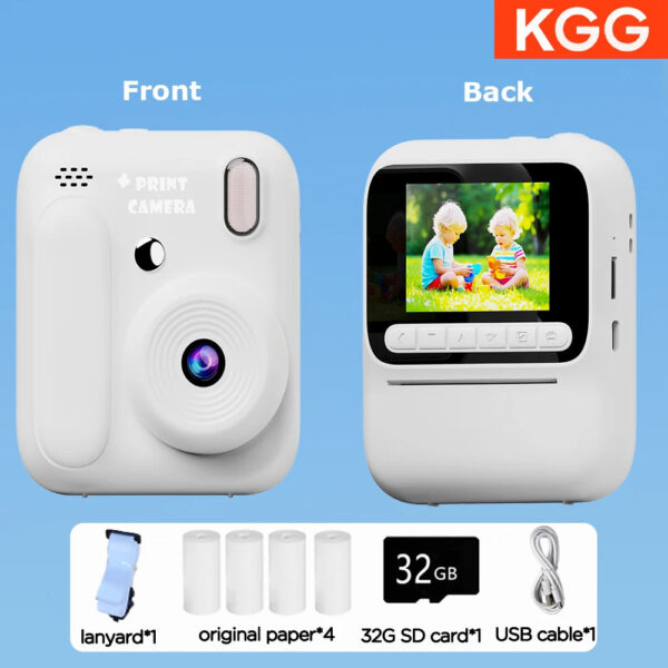 Color Printing Camera  Kids Instant Camera 32GB 1080P Thermal Print Digital Camera Print Photo Video Games Music Children Gift - Image 9
