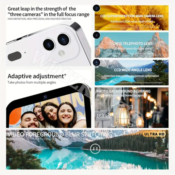 New 4K Digital Camera Night Vision Triple Lens 3Inch HD 64MP Touch Screen Entertainment Digital Camera OTG Transmission 3600mAh - Image 3
