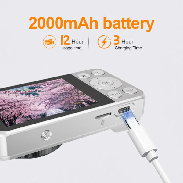 Vandlion A59 Digital Pocket Camera 4k Video Recording 2000mAh Long Time Recording 2.8 inch LCD Screen Camcorders for Gifts - Image 4