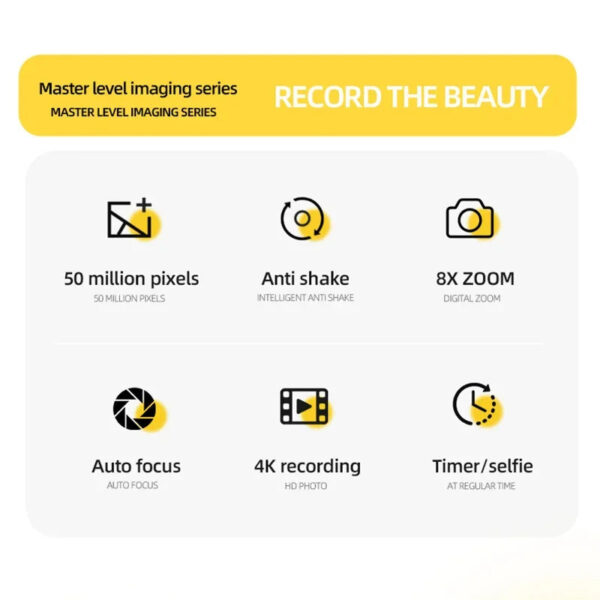 4K Digital Camera 5000W Pixel Retro CCD Portable Card Camera Entry-level Camera Dual Camera Flash 50 Million Pixels Auto Focus - Image 6