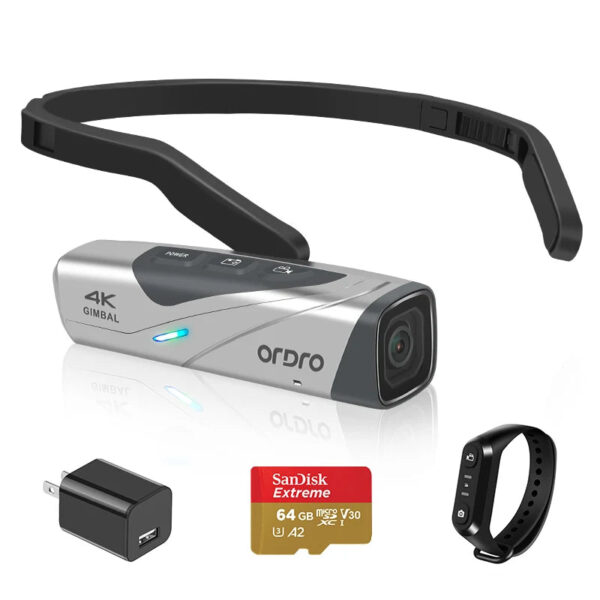 ORDRO EP8 4K 60fps Digital Camera Head Wearable 2-Axis Gimbal Stabilization for YouTube Video Vlog Camcorder POV Filmadora - Image 8