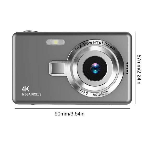 4K HD 1080P Digital Camera 96MP Autofocus Vlogging Camera 16X Zoom Video Photography Camera 2.4 Inch IPS Screen - Image 6