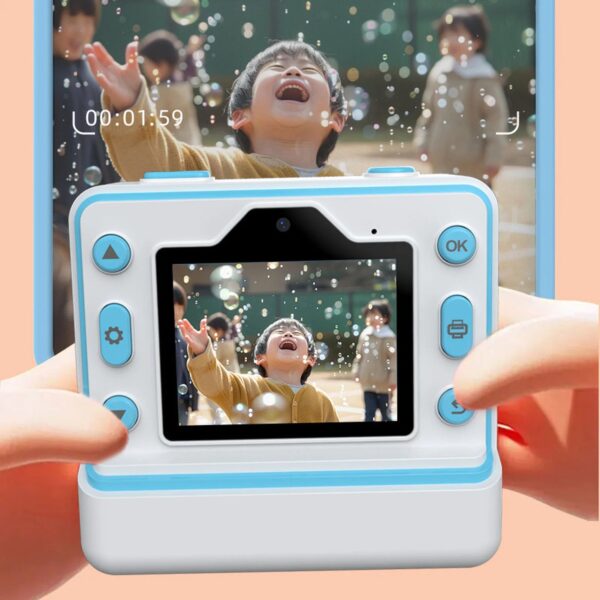 Print Camera 1080P HD 48MP Dual Lens 2.4 Inch  Screen Photo Video Camera 16X Digital Zoom Flash Timing Function Print Camera - Image 2