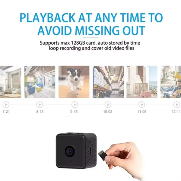 X6 Mini IP Camera WiFi Sports Camera HD 1080P Wireless Security Surveillance Built-in Battery Night Vision Smart Home Micro Cam - Image 3