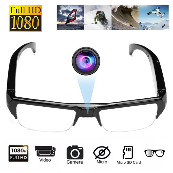 HD 1080P Mini Camera Glasses DVR Glasses Camera Sports Video Glasses Outdoor Glasses Camera Conference Process, Driving, etc.