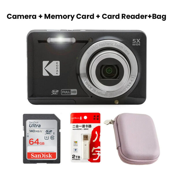 KODAK PIXPRO FZ5 Black 16MP Digital Camera 5X Optical Zoom 28mm Wide Angle 1080P Full HD Video 2.7" LCD Vlogging Camera - Image 13