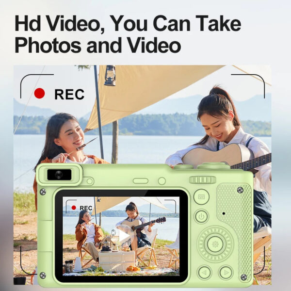 Q9 Children Digital Camera HD 1080P One Key to Record 8x Zoom 600mAh Front Rear Dual Camera for Travel Vlog - Image 2