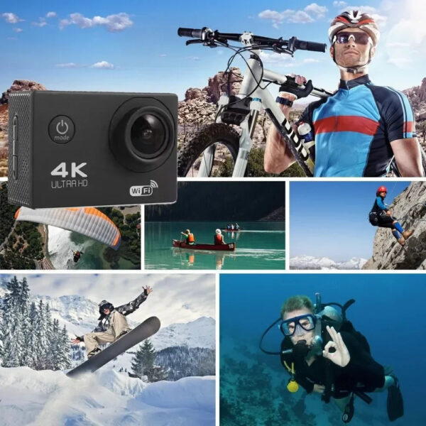 Action Camera 4K WiFi 2.0-inch Screen Waterproof 170D Underwater sports video cameras for motorcycle helmet Outdoor Sport Cam - Image 5