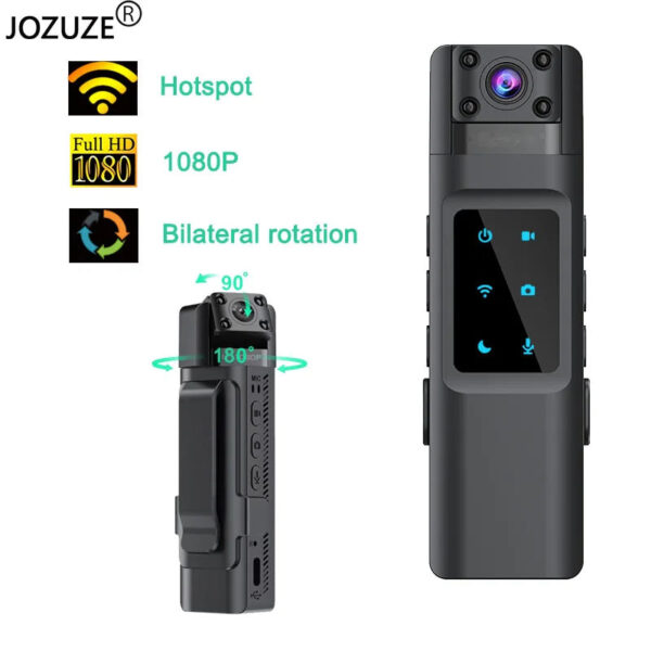JOZUZE NEW WIth Wifi Hotspot Mini Camera 1080P Portable Digital Video Recorder Body Camera Night Vision DVR Miniature Camcorder - Image 2