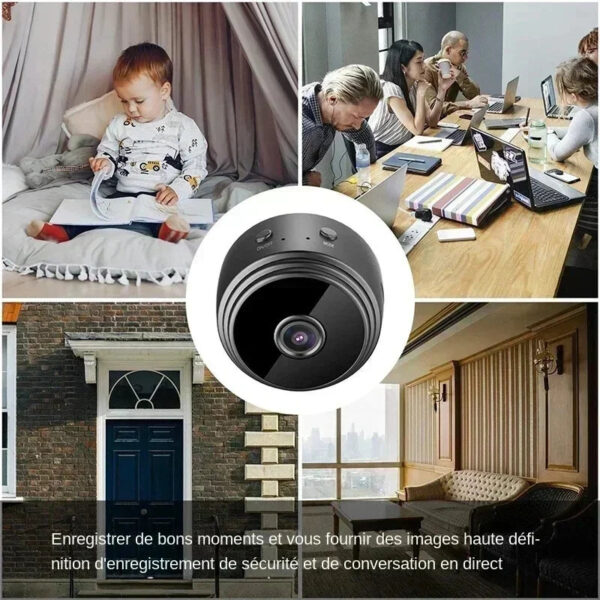 Mini Camera WiFi Wireless Smart Home Security System with Remote Monitoring Motion Detection HD Video Night Vision - Image 3