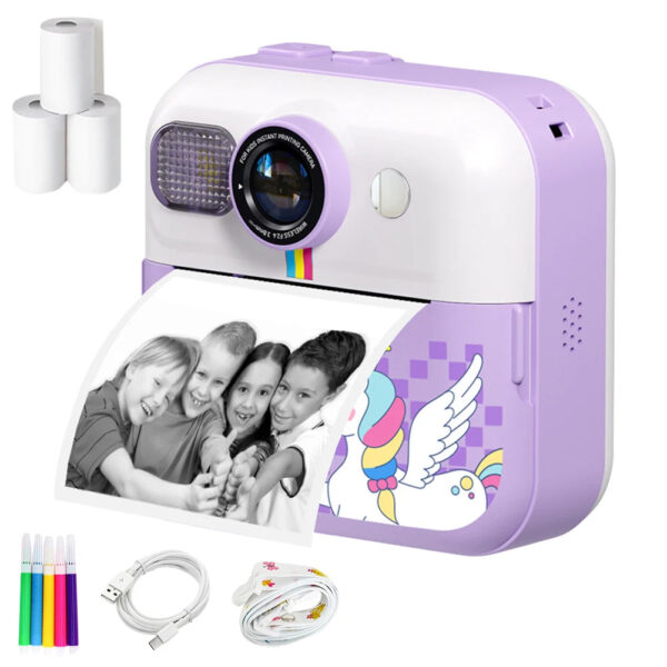 Kids Mini Instant Print Digital Camera with 48MP and 1080P Video for Fun Photography and Creative Coloring - Image 7