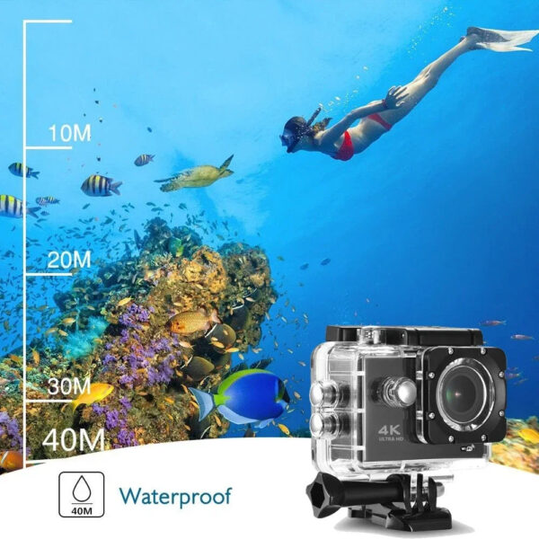 Action Camera 4K WiFi 2.0-inch Screen Waterproof 170D Underwater sports video cameras for motorcycle helmet Outdoor Sport Cam - Image 6