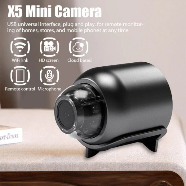 X5 Mini WiFi Camera 1080P HD Indoor Security IP Camera with Night Vision Motion Detection Home Baby Pet Surveillance Monitor - Image 3