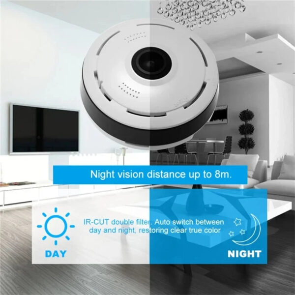V380 Pro Wifi Panorama Camera 1080P Security Camera 360 Degree Panoramic Fisheye IP Camcorder Night Vision Surveillance Cam - Image 4