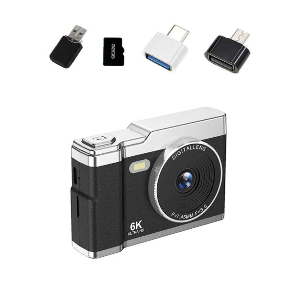 6K HD Digital Camera 2.4in IPS Display 8X Zoom 64MP Video Camera With Fill Light 4K Selfie Camera For Kids Students Teens 2025 - Image 9