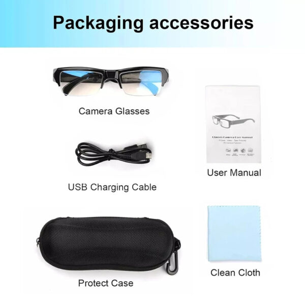 HD 1080P Mini Camera Glasses DVR Glasses Camera Sports Video Glasses Outdoor Glasses Camera Conference Process, Driving, etc. - Image 7