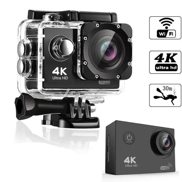 Action Camera 4K WiFi 2.0-inch Screen Waterproof 170D Underwater sports video cameras for motorcycle helmet Outdoor Sport Cam - Image 2