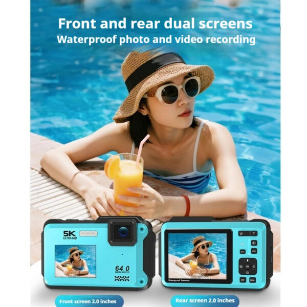 5K Digital camera, optical 16x zoom, 64MP high-definition front and rear dual cameras, AF automatic/manual focus, travel camera - Image 5