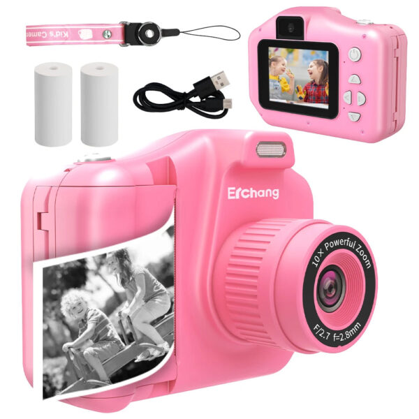 Children Instant Print Camera 10x Digital Zoom Kids Digital Photo Camera Girl's Toy Child Camera Video Boy's Birthday Gift - Image 7