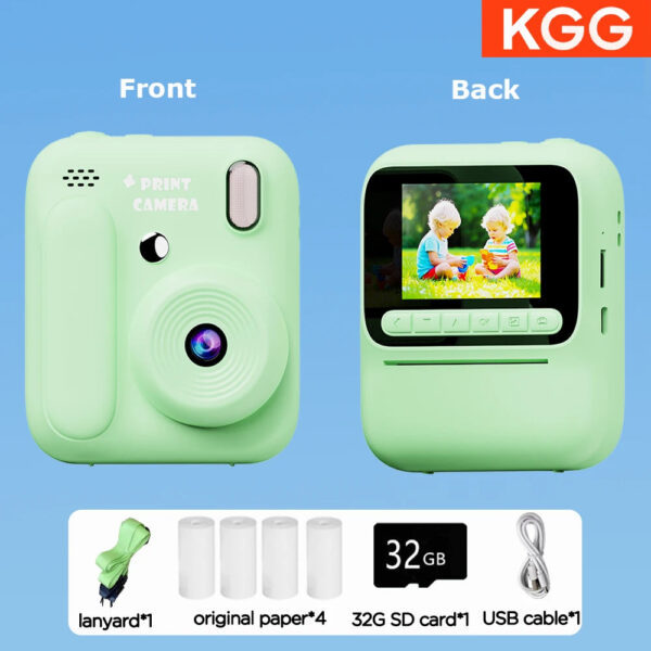 Color Printing Camera  Kids Instant Camera 32GB 1080P Thermal Print Digital Camera Print Photo Video Games Music Children Gift - Image 25