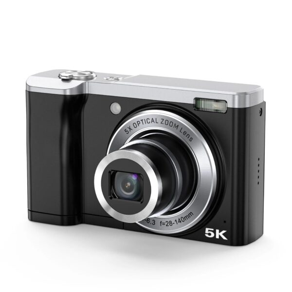5K Digital Camera 56MP Autofocus 10x Optical Zoom Video Blog, With Front and Rear Cameras, 6-axis Stabilization, Touch Screen - Image 3