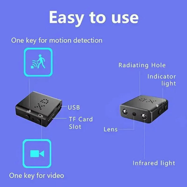 XD Mini Camera Full HD 1080P Surveillance Home Security Camcorder Night Vision Micro Cam Motion Detection Video Voice Recorder - Image 6