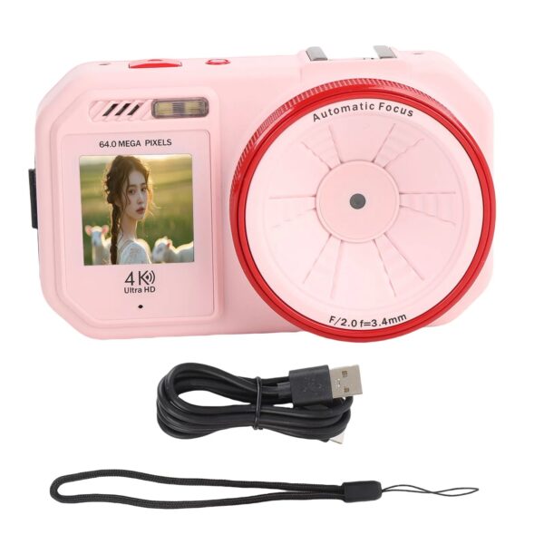 Digital Camera 64MP 2.8 Inch HD Screen 18x Digital Zoom Autofocus Selfie Portable Compact Camera for School Travel Photography - Image 10