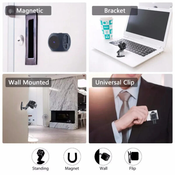 Body Mini Camera Portable 1080P HD Night Vision Video Recorder Wide Angle Motion Detection Magnet Loop Recording Espia Cameras - Image 4