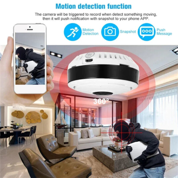 V380 Pro Wifi Panorama Camera 1080P Security Camera 360 Degree Panoramic Fisheye IP Camcorder Night Vision Surveillance Cam - Image 3