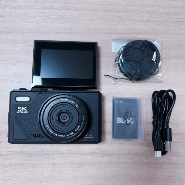 5K Ultra-High Definition 18X Zoom Digital Camera 3.0-Inch 180-Degree Rotating High-Definition Screen Student Camera Birthday Gif - Image 9