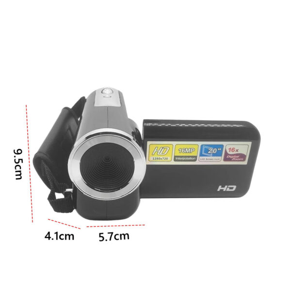 1080P 16MP Digital Camera 2.0 Inch Rotatable Screen Camcorder Camera 16X Zoom HD Video Recorder DV Camera Built-in LED Flash - Image 6