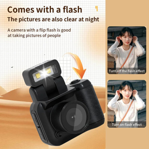 Y4000 Mini Camera With Flash Lamp LCD Screen Portable Pocket Cam Video Recorder HD 1080P Digital Camera Student Small Camcorder - Image 4