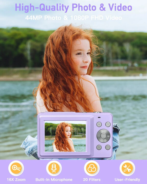 Xiaomi Digital Camera 44MP 50MP 16X Student Camera FHD 1080P Shoot Kids Camera with 32GB Card Anti-Shake Digital Video Camera - Image 6