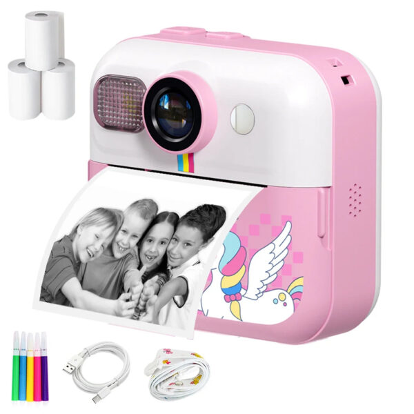 Kids Mini Instant Print Digital Camera with 48MP and 1080P Video for Fun Photography and Creative Coloring - Image 9